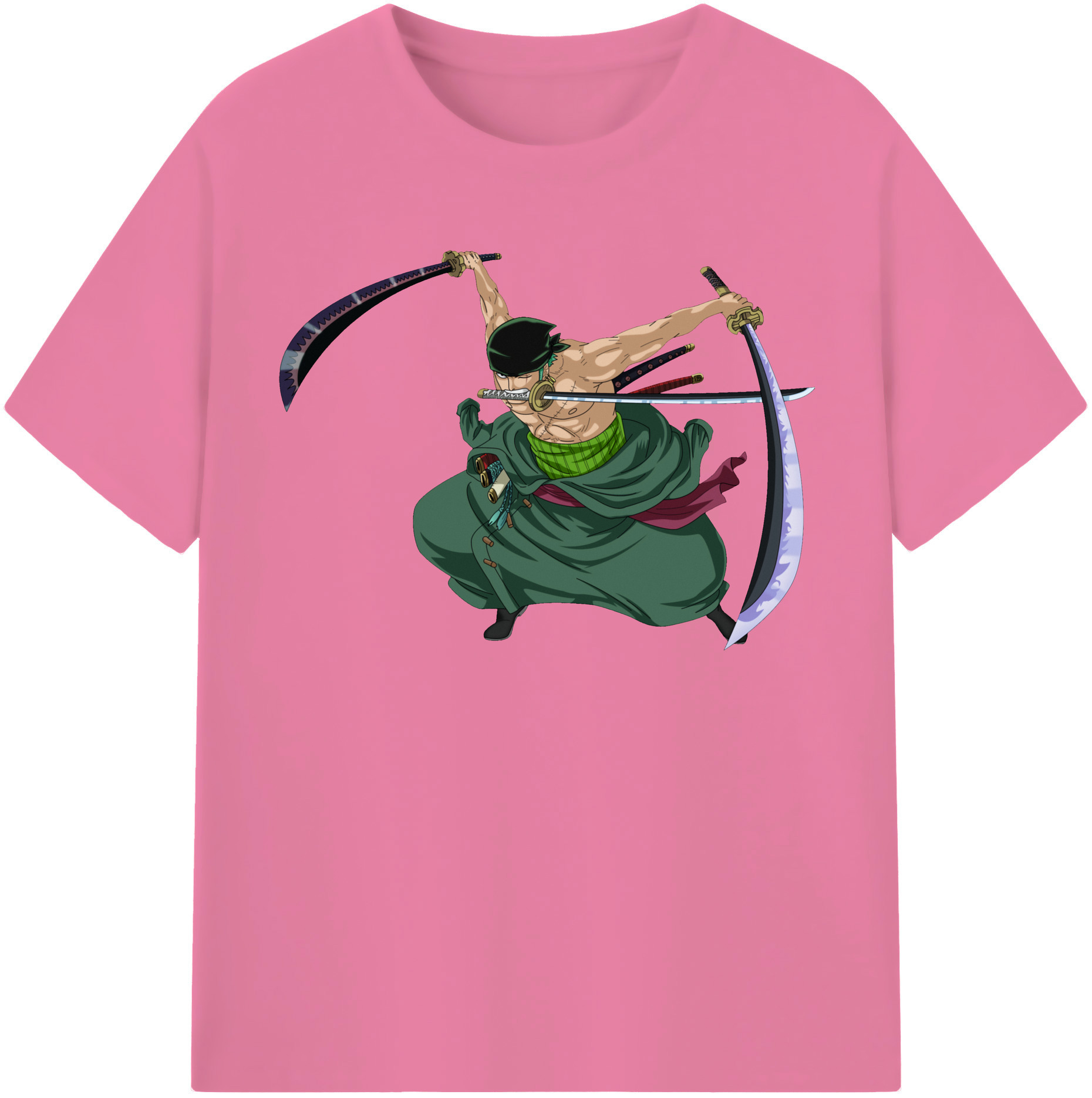 ワンピース ロロノア・ゾロ ONE PIECE Roronoa Zoro 綿100％半袖Tシャツ（フロントプリント）